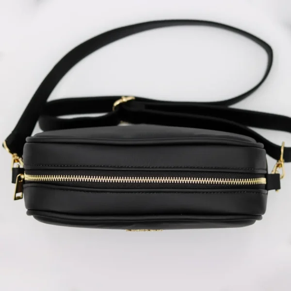 Schwarze, elegante Umhängetasche. Handtasche für Frauen